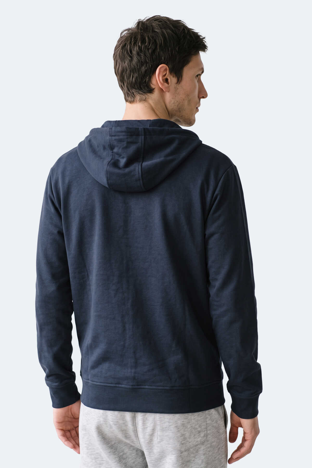 Slazenger KURTIS I Erkek Kapüşonlu Lacivert Sweatshırt - 4