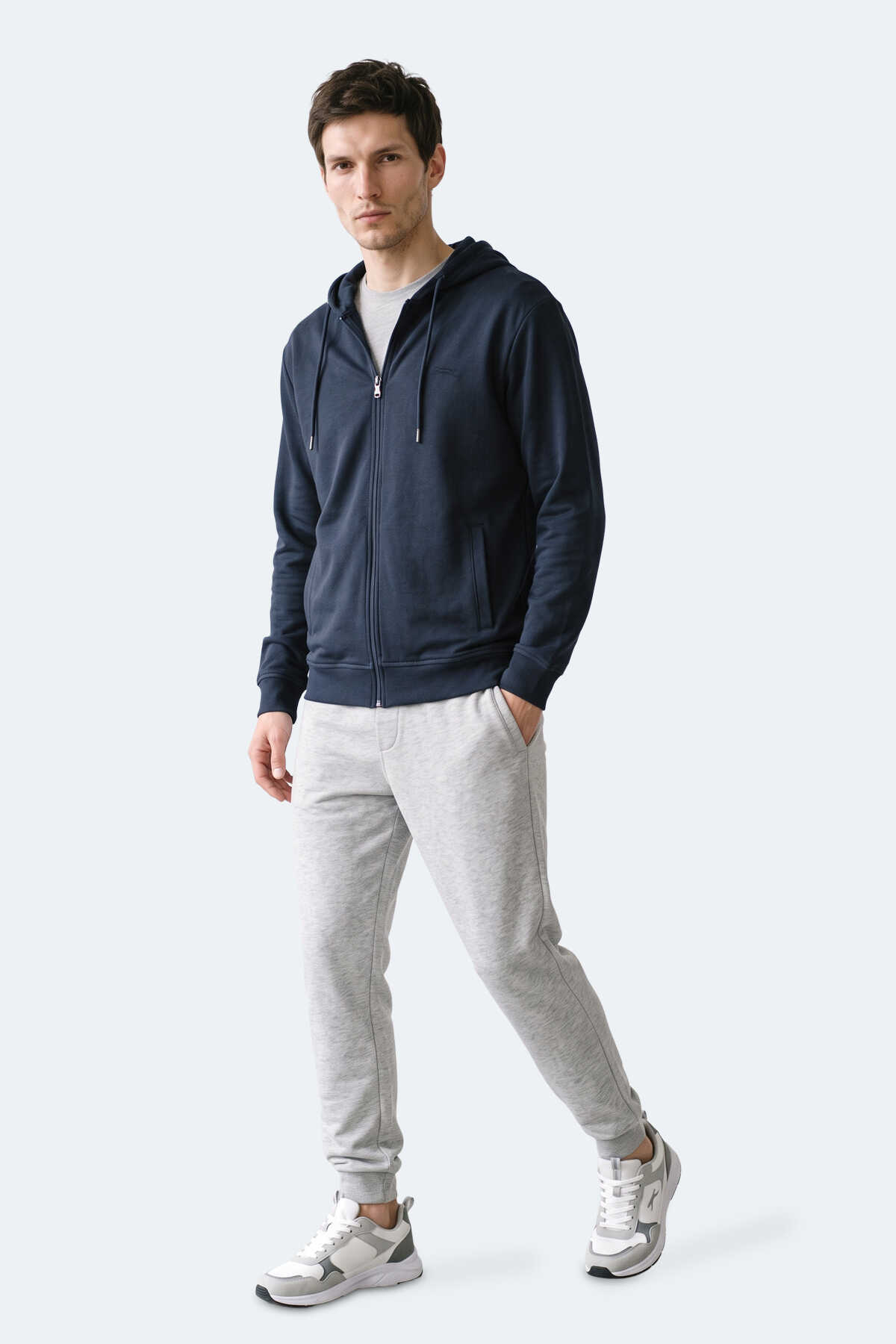 Slazenger KURTIS I Erkek Kapüşonlu Lacivert Sweatshırt - 7