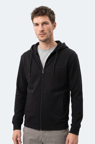 Slazenger KURTIS I Erkek Kapüşonlu Siyah Sweatshırt