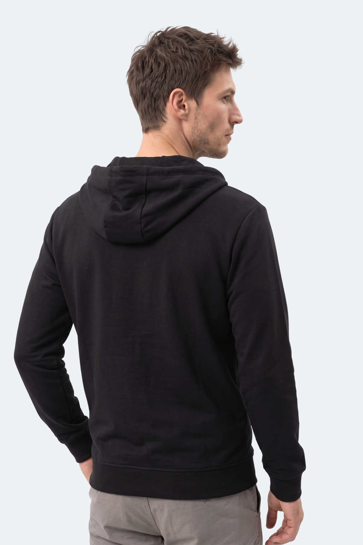 Slazenger KURTIS I Erkek Kapüşonlu Siyah Sweatshırt - 3