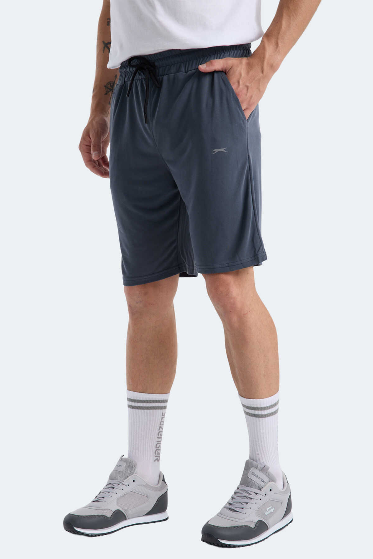Slazenger - Slazenger KUSSO Erkek Şort Açık Gri