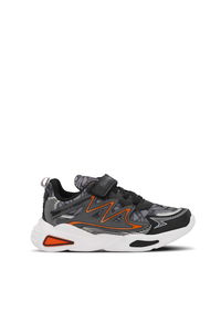 Slazenger - Slazenger KYRIE Erkek Çocuk Cırt Cırtlı Koyu Gri Günlük Spor Ayakkabısı