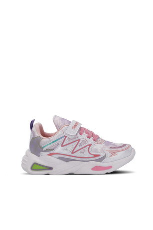 Slazenger KYRIE Kız Çocuk Cırt Cırtlı Beyaz / Pembe Günlük Spor Ayakkabısı 