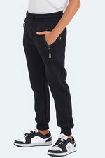 Slazenger - Slazenger LAMIS Unisex Çocuk Fermuar Cepli Siyah Eşofman Altı Slazenger - Slazenger LAMIS Unisex Çocuk Fermuar Cepli Siyah Eşofman Altı