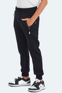 Slazenger - Slazenger LAMIS Unisex Çocuk Fermuar Cepli Siyah Eşofman Altı Slazenger - Slazenger LAMIS Unisex Çocuk Fermuar Cepli Siyah Eşofman Altı
