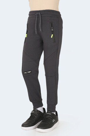 Slazenger LAMYA Unisex Çocuk Fermuar Cepli Koyu Gri Eşofman Altı
