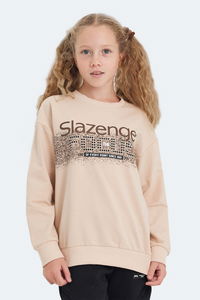 Slazenger - Slazenger LAST Unisex Çocuk Camel Sweatshırt Slazenger - Slazenger LAST Unisex Çocuk Camel Sweatshırt