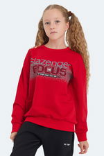 Slazenger - Slazenger LAST Unisex Çocuk Kırmızı Sweatshırt Slazenger - Slazenger LAST Unisex Çocuk Kırmızı Sweatshırt