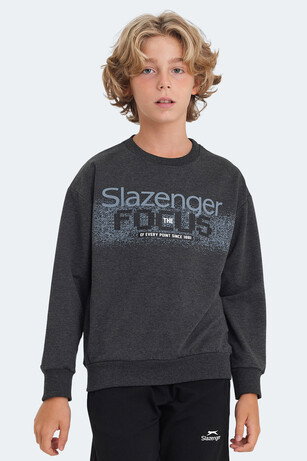 Slazenger LAST Unisex Çocuk Koyu Gri Sweatshırt