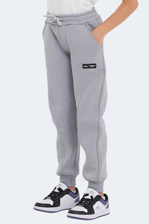 Slazenger LAVRA Unisex Çocuk Cepli Taş Gri Eşofman Altı