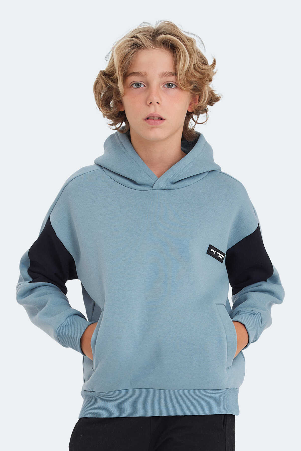 Slazenger - Slazenger LAYNE Unisex Çocuk Sweatshirt Mavi / Lacivert