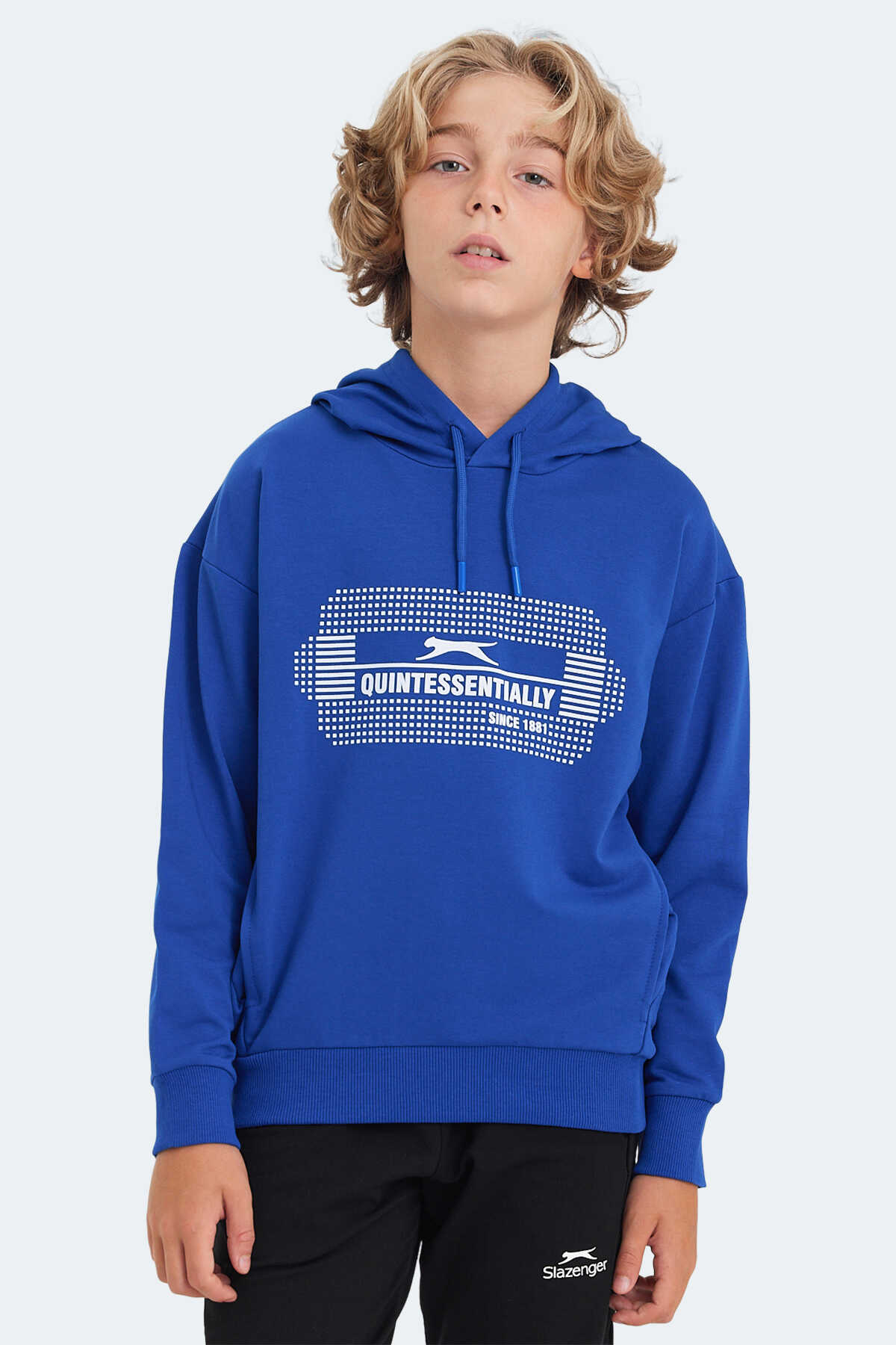 Slazenger - Slazenger LAYO Unisex Çocuk Sweatshirt Saks Mavi