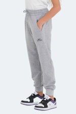 Slazenger - Slazenger LEGY IN Unisex Çocuk Cepli Taş Gri Eşofman Altı