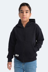 Slazenger - Slazenger LEKAN Unisex Çocuk Fermuarlı Kapüşonlu Cepli Lacivert Sweatshırt Slazenger - Slazenger LEKAN Unisex Çocuk Fermuarlı Kapüşonlu Cepli Lacivert Sweatshırt