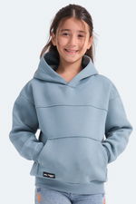 Slazenger - Slazenger LENE Unisex Çocuk Kapüşonlu Cepli Mavi Sweatshırt Slazenger - Slazenger LENE Unisex Çocuk Kapüşonlu Cepli Mavi Sweatshırt