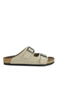 Slazenger - Slazenger LENS Erkek Bej Nubuk Terlik