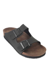 Slazenger - Slazenger LENS Erkek Siyah Nubuk Terlik