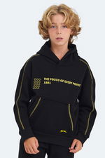 Slazenger - Slazenger LEVON Unisex Çocuk Kapüşonlu Cepli Siyah Sweatshırt Slazenger - Slazenger LEVON Unisex Çocuk Kapüşonlu Cepli Siyah Sweatshırt