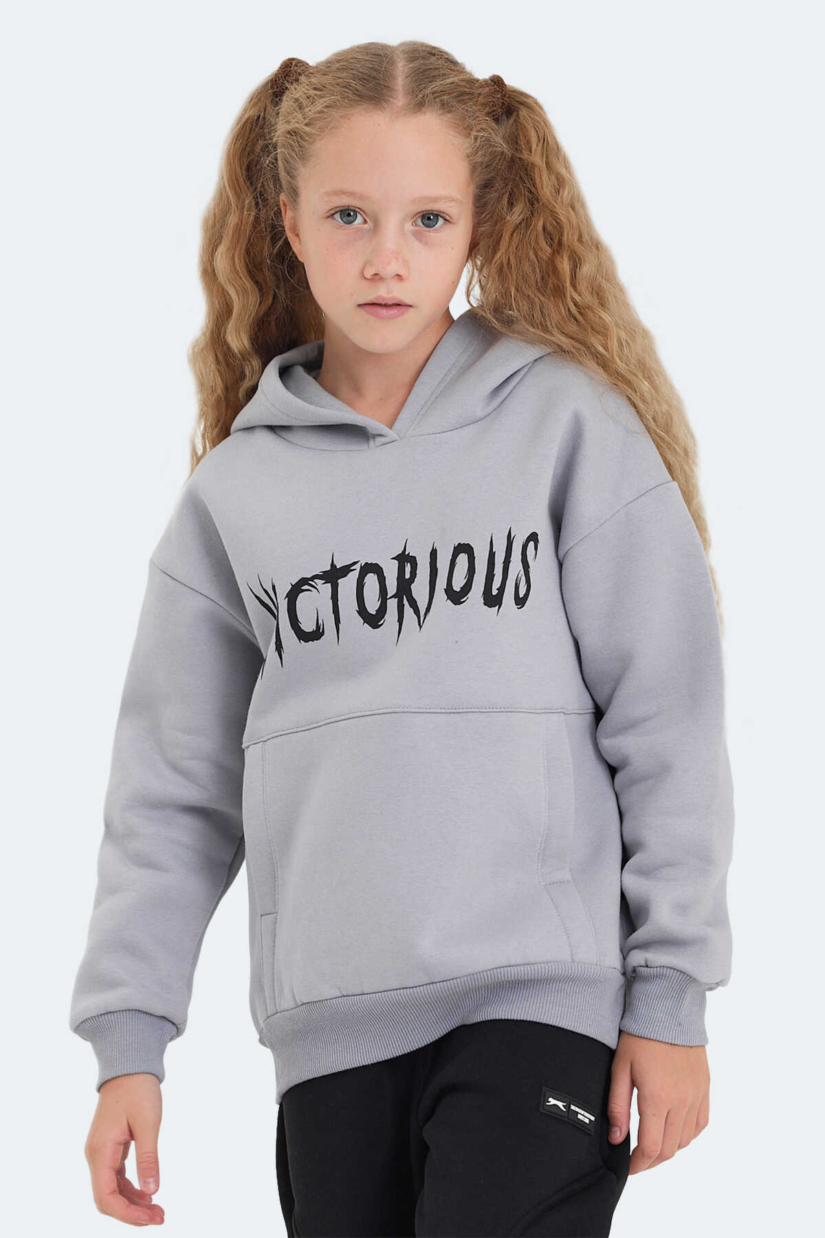 - Slazenger LEXUS Unisex Çocuk Sweatshirt Taş Gri