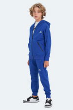 Slazenger - Slazenger LOCAL IN Unisex Çocuk Fermuarlı Kapüşonlu Cepli Saks Mavi Eşofman Takımı Slazenger - Slazenger LOCAL IN Unisex Çocuk Fermuarlı Kapüşonlu Cepli Saks Mavi Eşofman Takımı