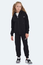 Slazenger - Slazenger LOCAL IN Unisex Çocuk Fermuarlı Kapüşonlu Cepli Siyah Eşofman Takımı Slazenger - Slazenger LOCAL IN Unisex Çocuk Fermuarlı Kapüşonlu Cepli Siyah Eşofman Takımı