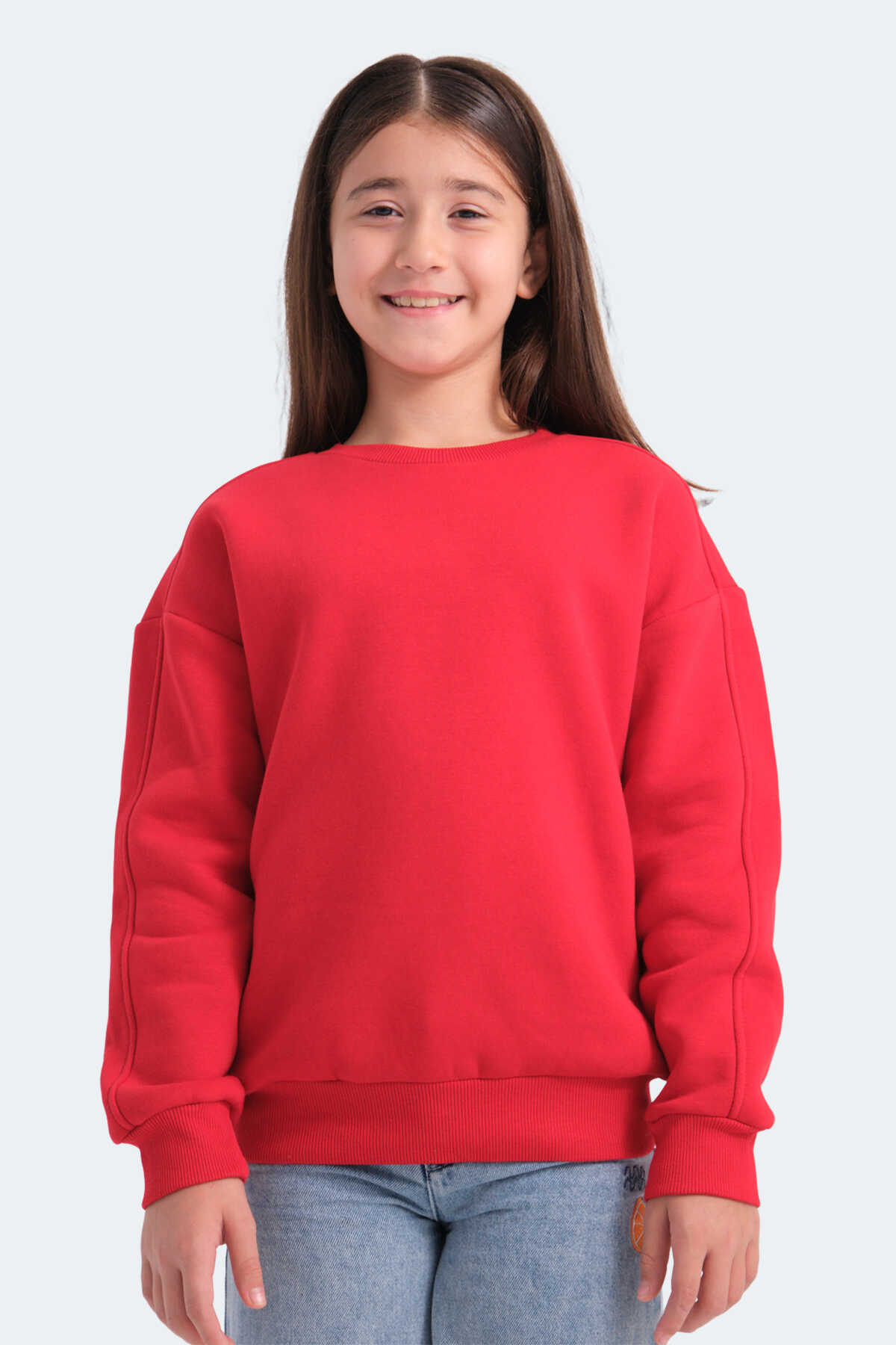 Slazenger - Slazenger LOGAN Kız Çocuk Sweatshirt Kırmızı