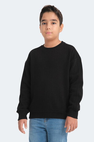 Slazenger LOGAN Unisex Çocuk Siyah Sweatshırt