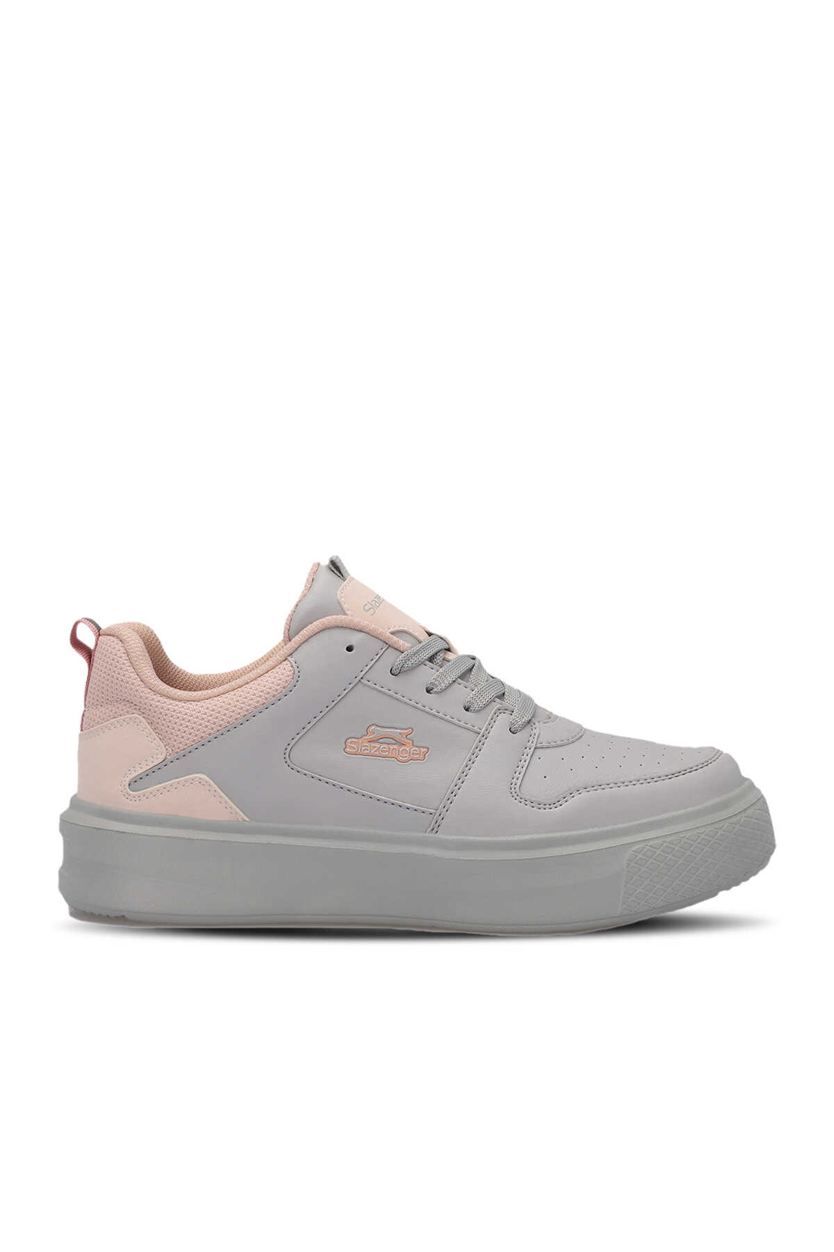 Slazenger - Slazenger LONDON I Kadın Gri / Pembe Günlük Spor Ayakkabısı