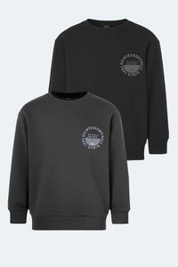 Slazenger - Slazenger LONE 2 li Set Unisex Çocuk Siyah - Koyu Gri Sweatshırt