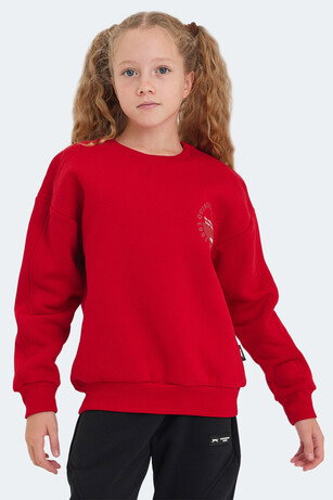 Slazenger LONE Kız Çocuk Kırmızı Sweatshırt