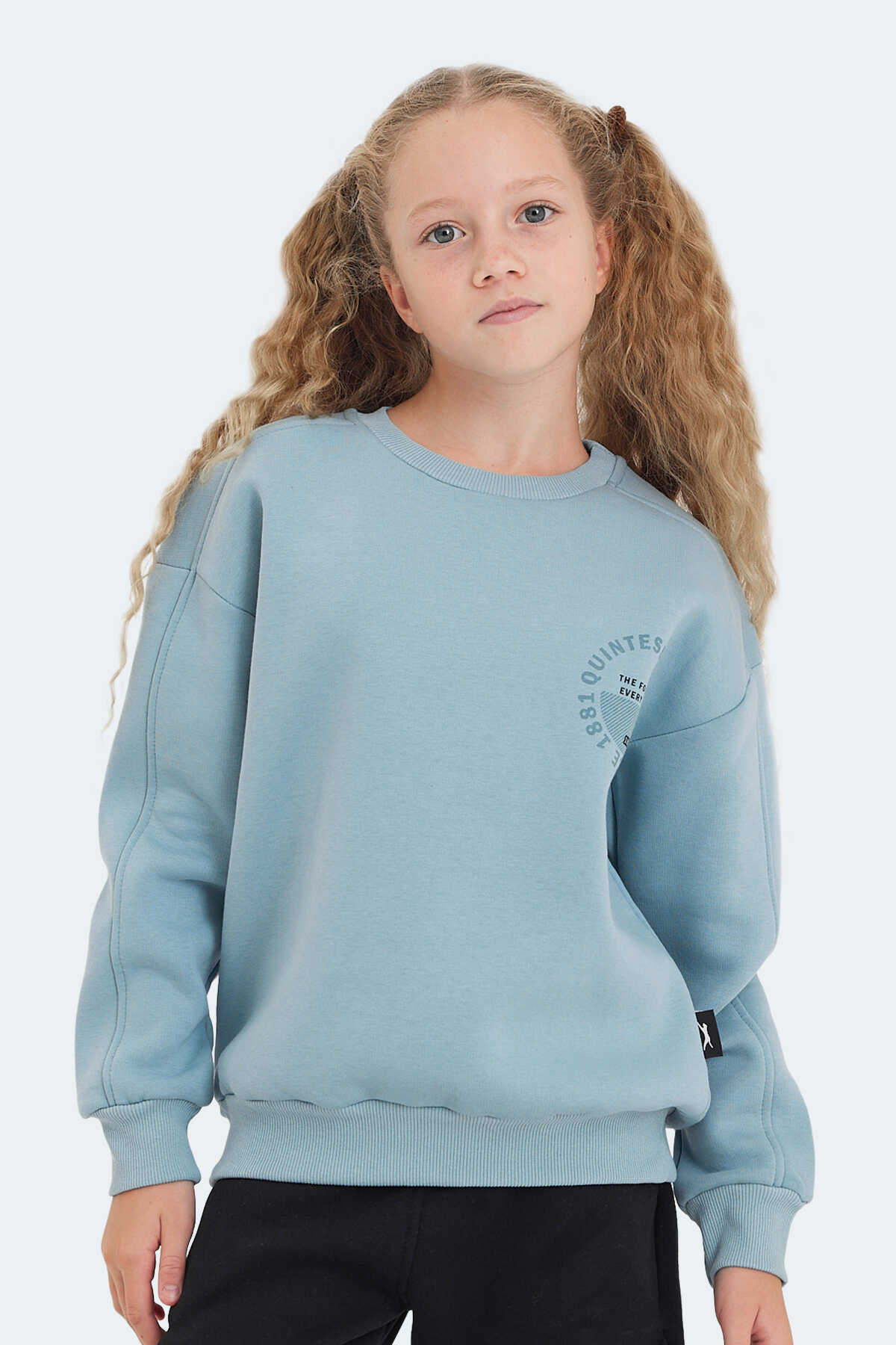 Slazenger - Slazenger LONE Unisex Çocuk Sweatshirt Mavi