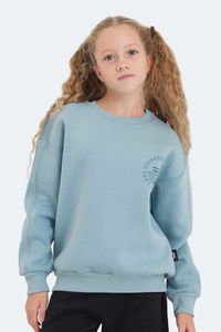 Slazenger - Slazenger LONE Unisex Çocuk Mavi Sweatshırt Slazenger - Slazenger LONE Unisex Çocuk Mavi Sweatshırt