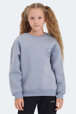 Slazenger LONE Unisex Çocuk Taş Gri Sweatshırt