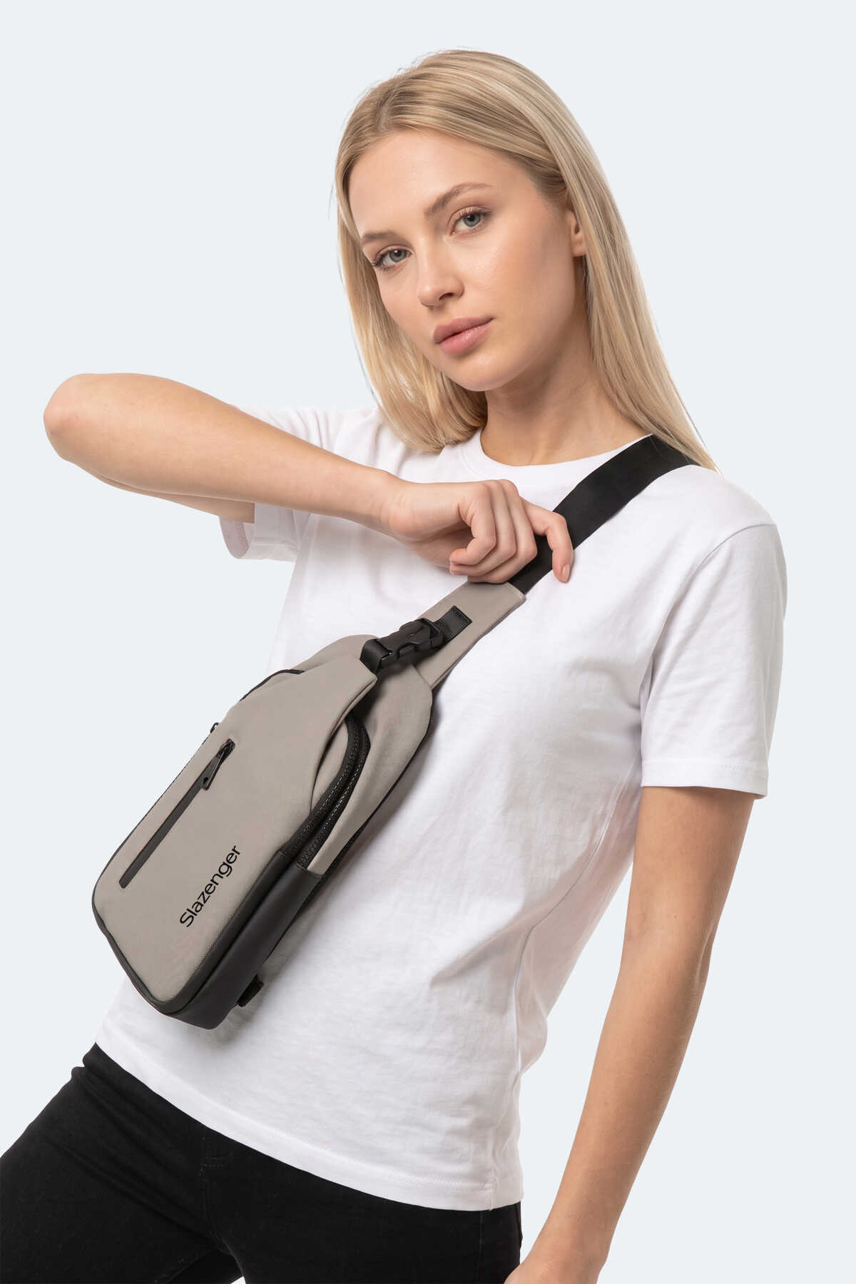 Slazenger LORIS Unisex Gri Çapraz Çanta - 2