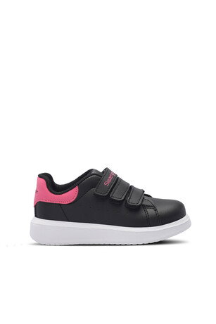 Slazenger LOVE I Kız Çocuk Cırt Cırtlı Siyah / Fuşya Günlük Spor Ayakkabısı 