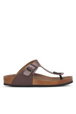 Slazenger - Slazenger LUKE Erkek Parmak Arası Kahve Terlik