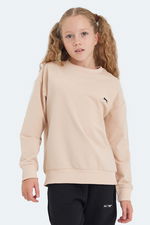 Slazenger - Slazenger LUPPA IN Unisex Çocuk Kapüşonlu Camel Sweatshırt