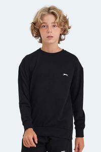 Slazenger - Slazenger LUPPA IN Unisex Çocuk Kapüşonlu Siyah Sweatshırt Slazenger - Slazenger LUPPA IN Unisex Çocuk Kapüşonlu Siyah Sweatshırt
