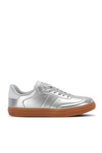Slazenger - Slazenger MADDIE IN Kadın Gümüş Günlük Spor Ayakkabısı Slazenger - Slazenger MADDIE IN Kadın Gümüş Günlük Spor Ayakkabısı