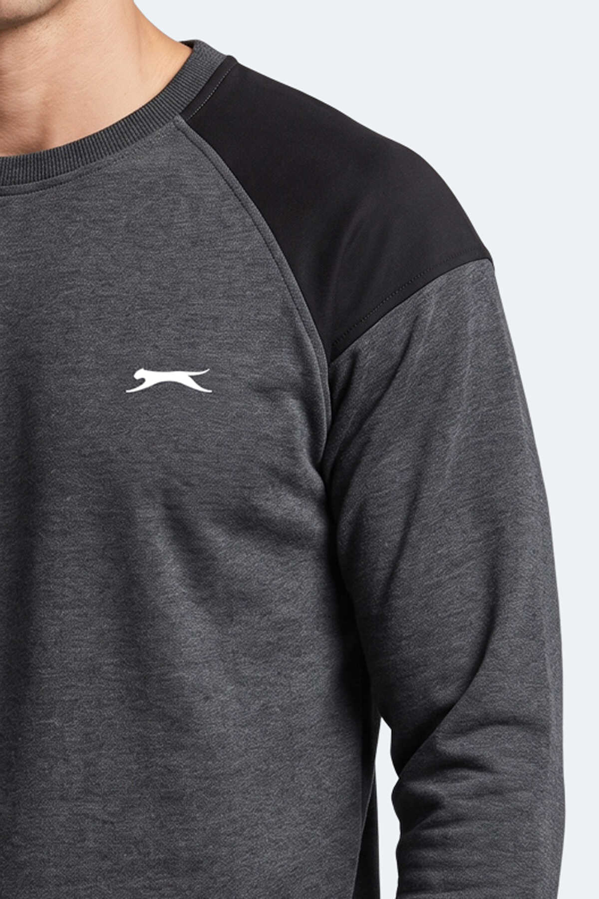 Slazenger MADE Erkek Koyu Gri Sweatshırt - 2