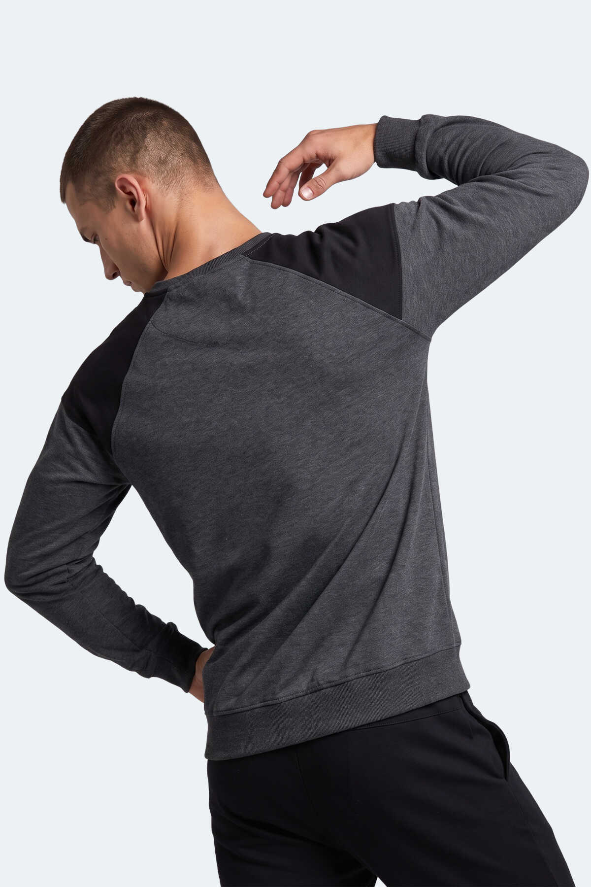 Slazenger MADE Erkek Koyu Gri Sweatshırt - 5