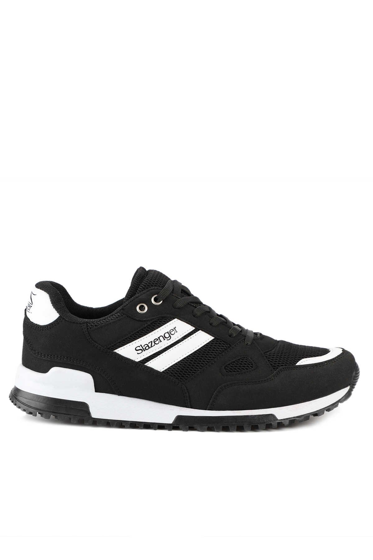 Slazenger - Slazenger MAROON I Sneaker Unisex Ayakkabı Siyah / Beyaz
