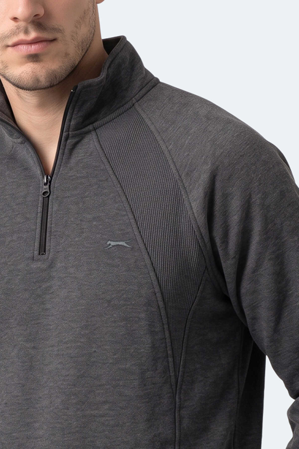 Slazenger MAVON I Erkek Antrasit Sweatshırt - 2