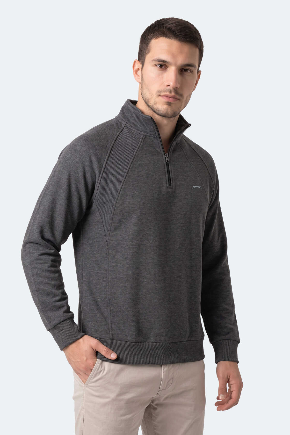 Slazenger MAVON I Erkek Antrasit Sweatshırt - 4