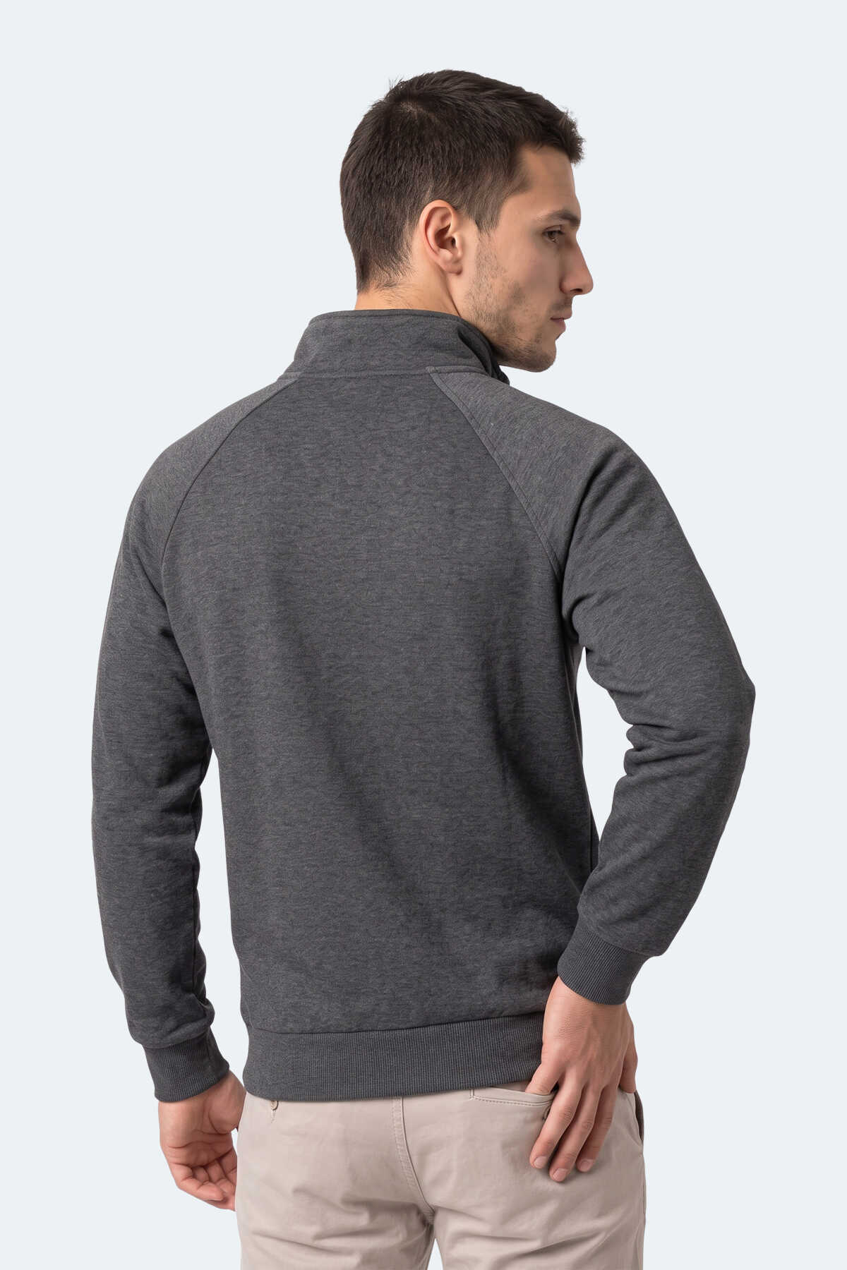 Slazenger MAVON I Erkek Antrasit Sweatshırt - 5