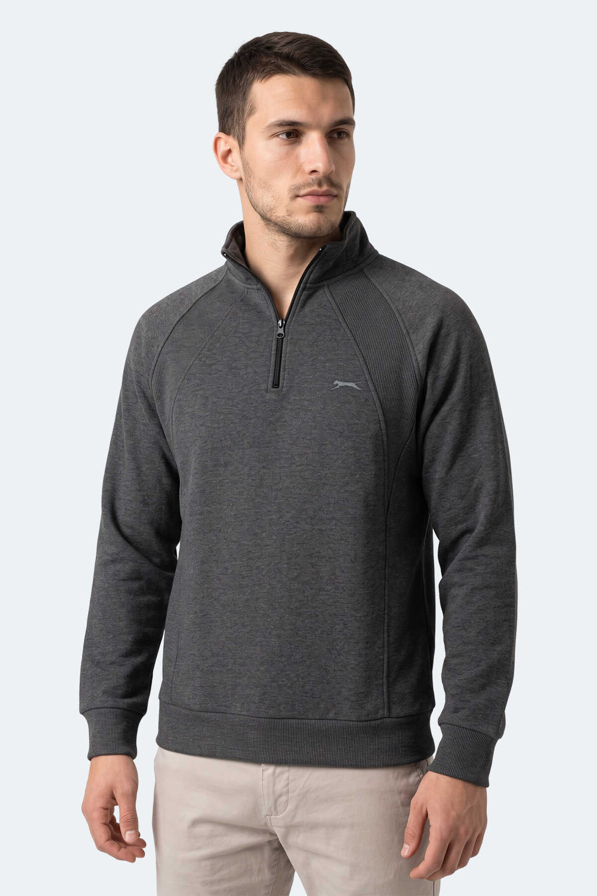 Slazenger MAVON I Erkek Antrasit Sweatshırt - 6