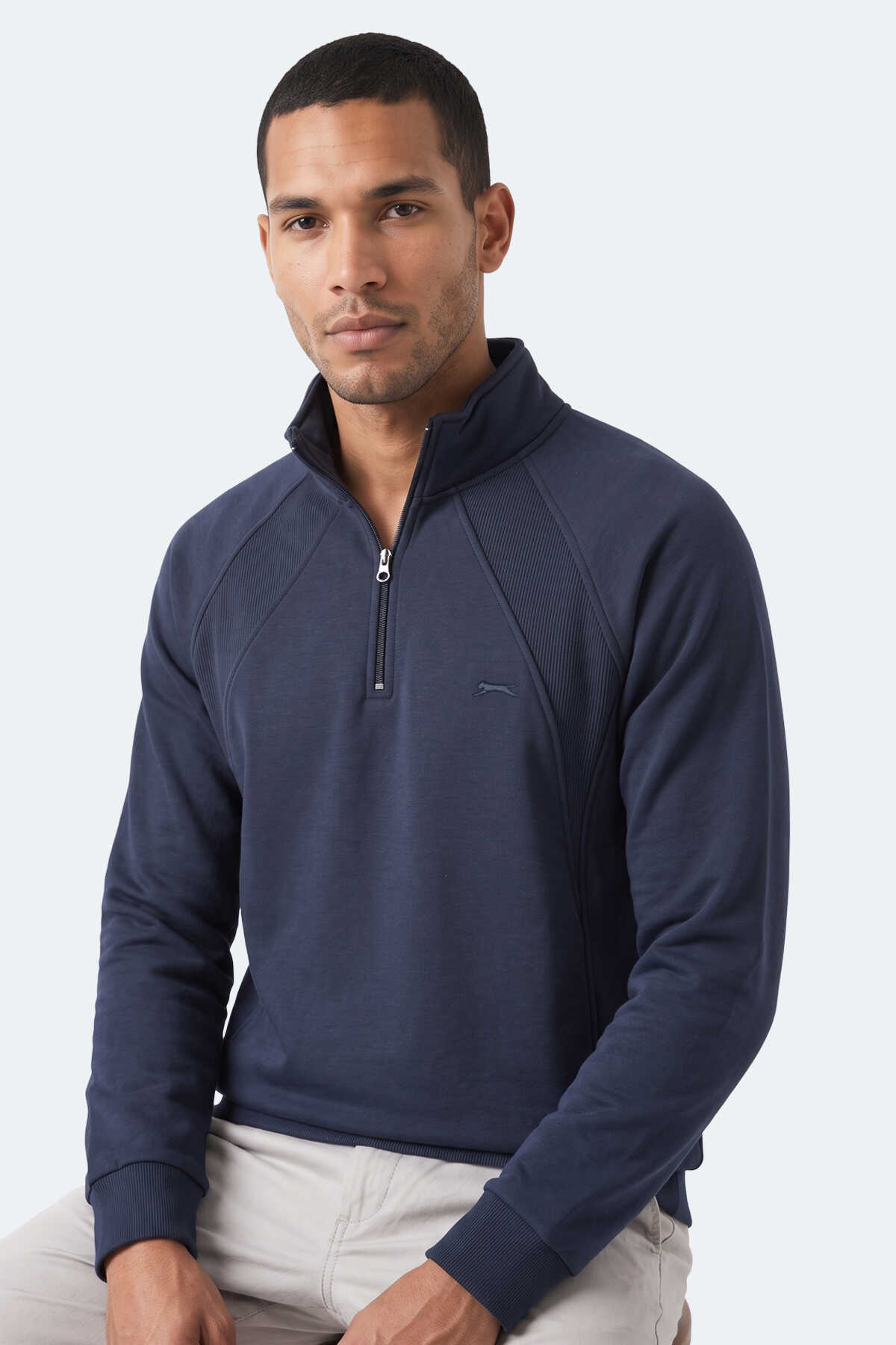Slazenger MAVON I Erkek Lacivert Sweatshırt - 3