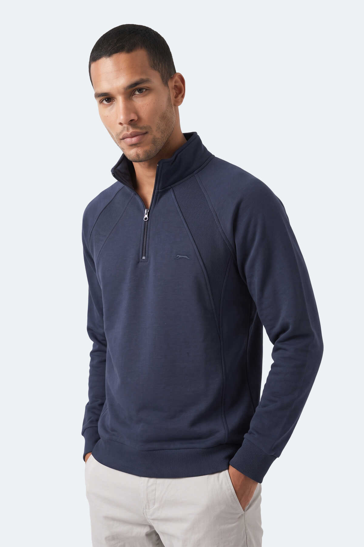 Slazenger MAVON I Erkek Lacivert Sweatshırt - 4