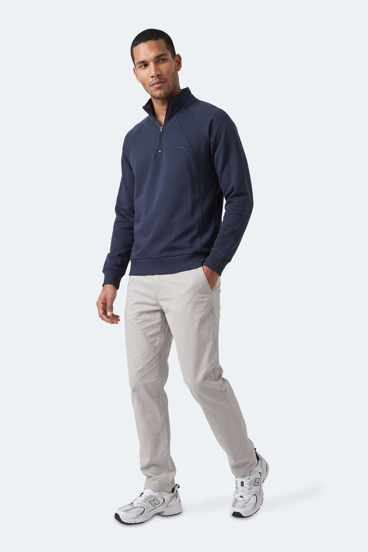Slazenger MAVON I Erkek Lacivert Sweatshırt - 7