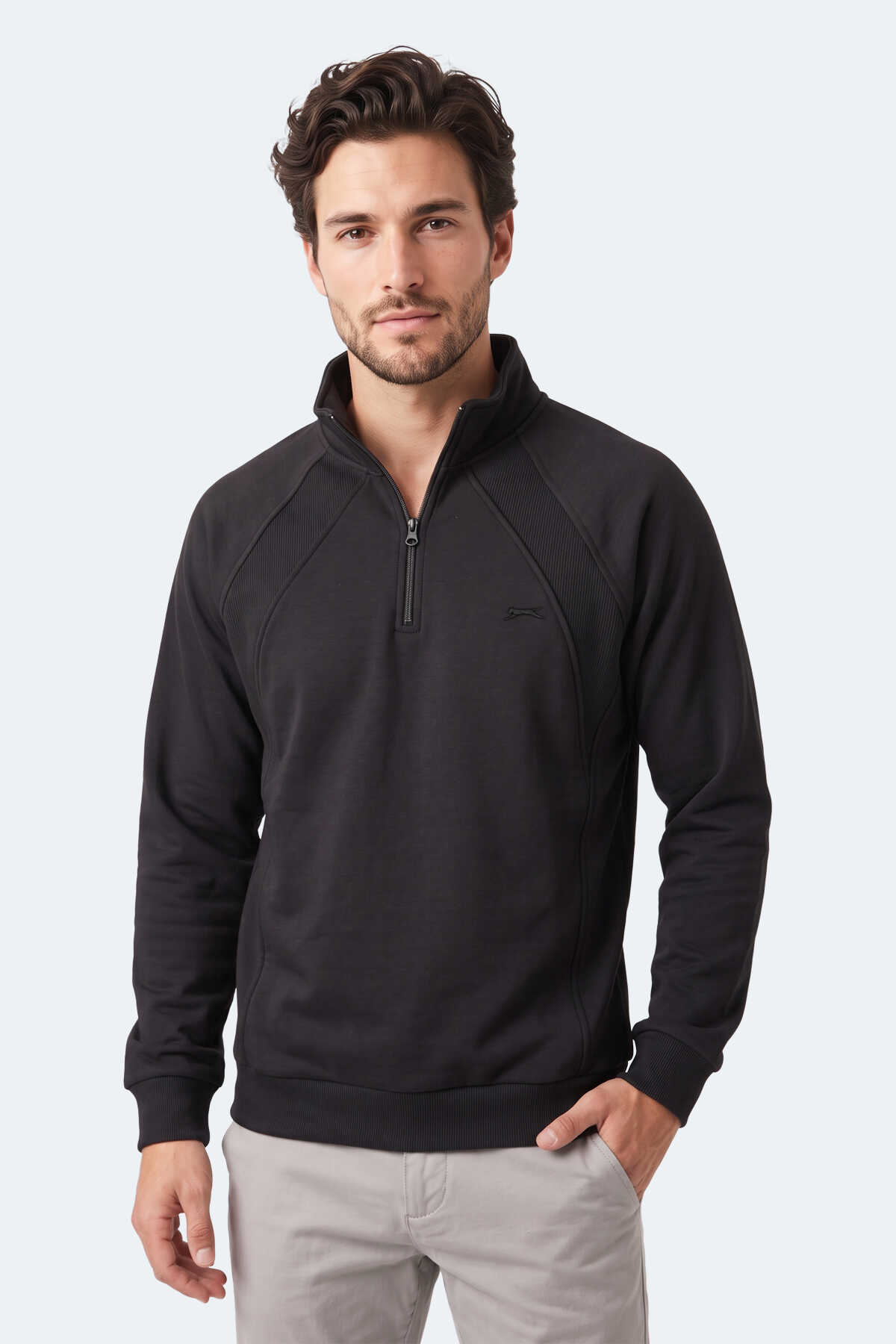 Slazenger MAVON I Erkek  Siyah Sweatshırt (1)